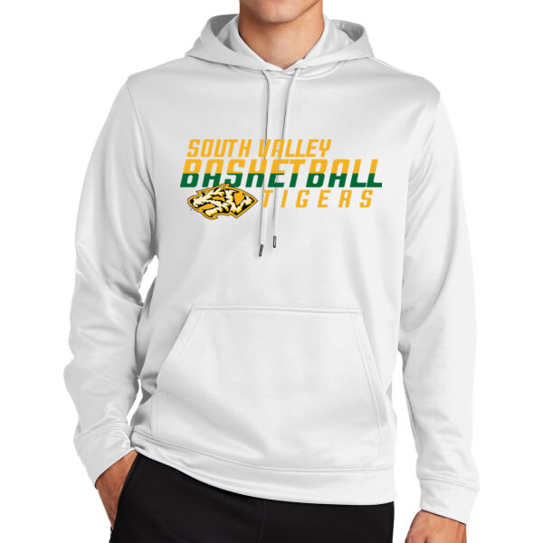 South Valley Basketball Tigers White Sport Wick Fleece Hooded Pullover Thumbnail