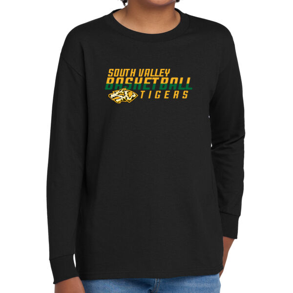 South Valley Basketball Tigers Youth Heavy Cotton 100% Cotton Long Sleeve T Shirt Thumbnail