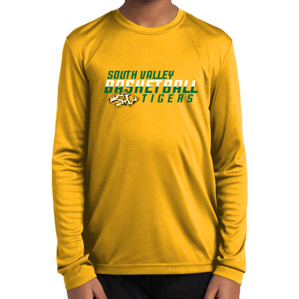 South Valley Basketball Tigers Youth Long Sleeve PosiCharge Competitor Tee. Thumbnail
