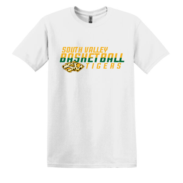 South Valley Basketball Tigers White Heavy Cotton 100% Cotton T Shirt Thumbnail