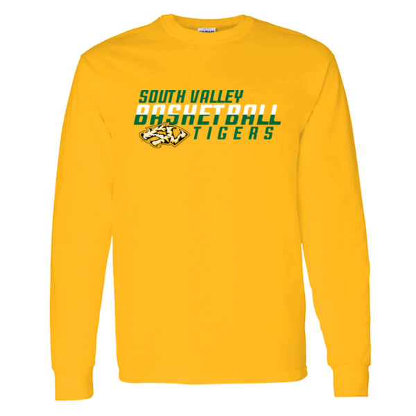 South Valley Basketball Tigers Heavy Cotton 100% Cotton Long Sleeve T Shirt. Thumbnail
