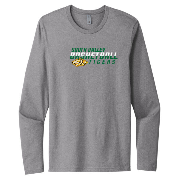 South Valley Basketball Tigers Grey Cotton Long Sleeve Tee Thumbnail