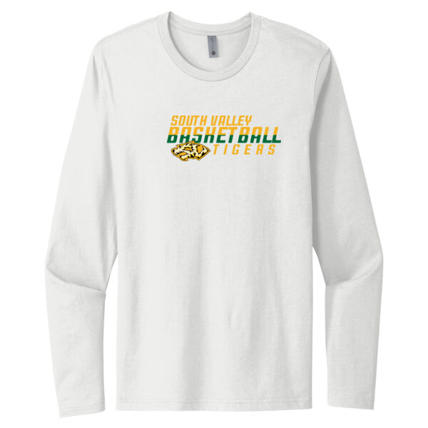 South Valley Basketball Tigers White Cotton Long Sleeve Tee Thumbnail