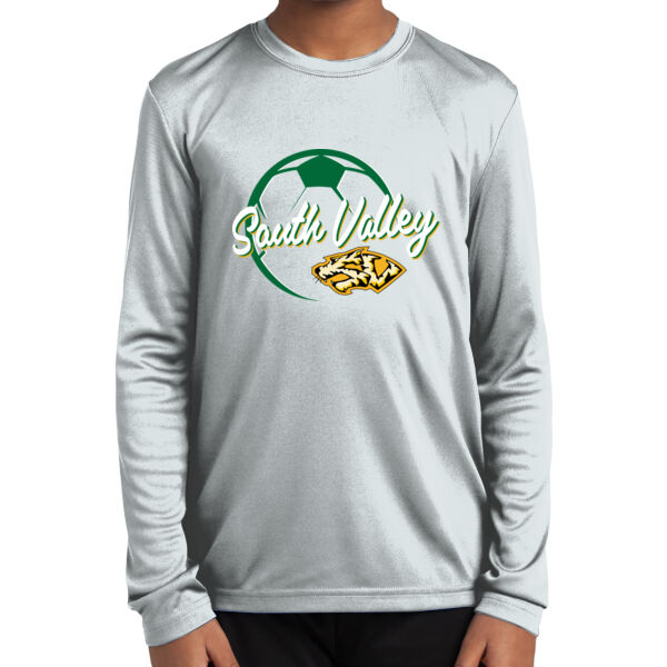 South Valley Soccer Tigers Youth Long Sleeve White PosiCharge Competitor Tee Thumbnail