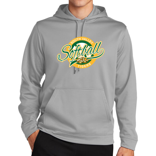 South Valley Softball Tigers Sport Wick Fleece Hooded Pullover. Thumbnail