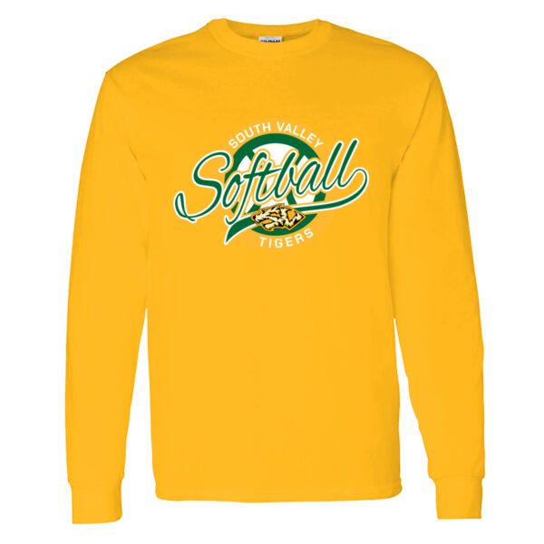 South Valley Softball Tigers Heavy Cotton 100% Cotton Long Sleeve T Shirt. Thumbnail