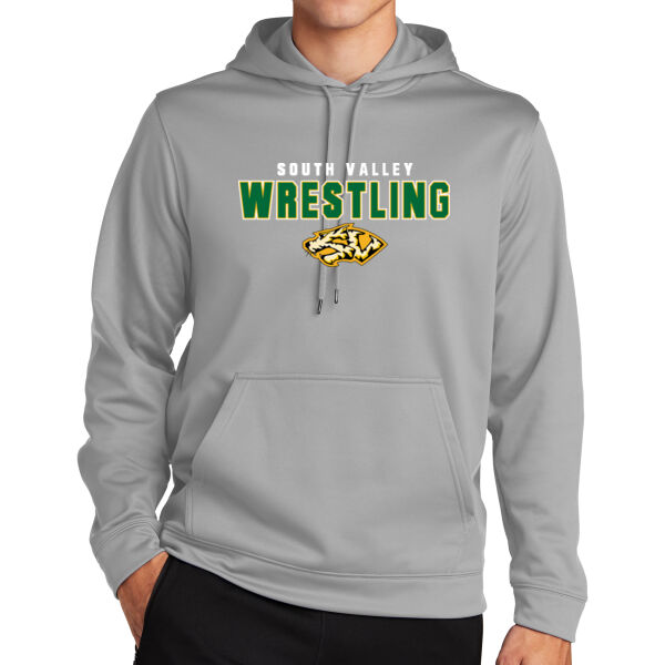 South Valley Wrestling Tigers Silver Sport Wick Fleece Hooded Pullover Thumbnail