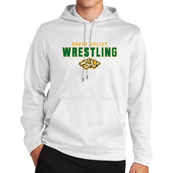 South Valley Wrestling Tigers White Sport Wick Fleece Hooded Pullover Thumbnail