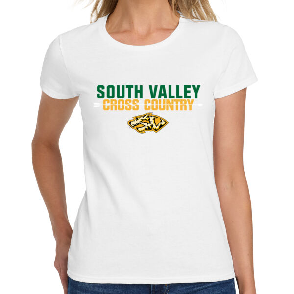 South Valley Cross Country Tigers Ladies Heavy Cotton 100% Cotton T Shirt Thumbnail