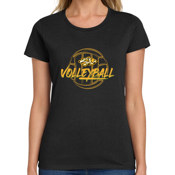 South Valley Volleyball Tigers Ladies Heavy Cotton 100% Cotton T Shirt Thumbnail